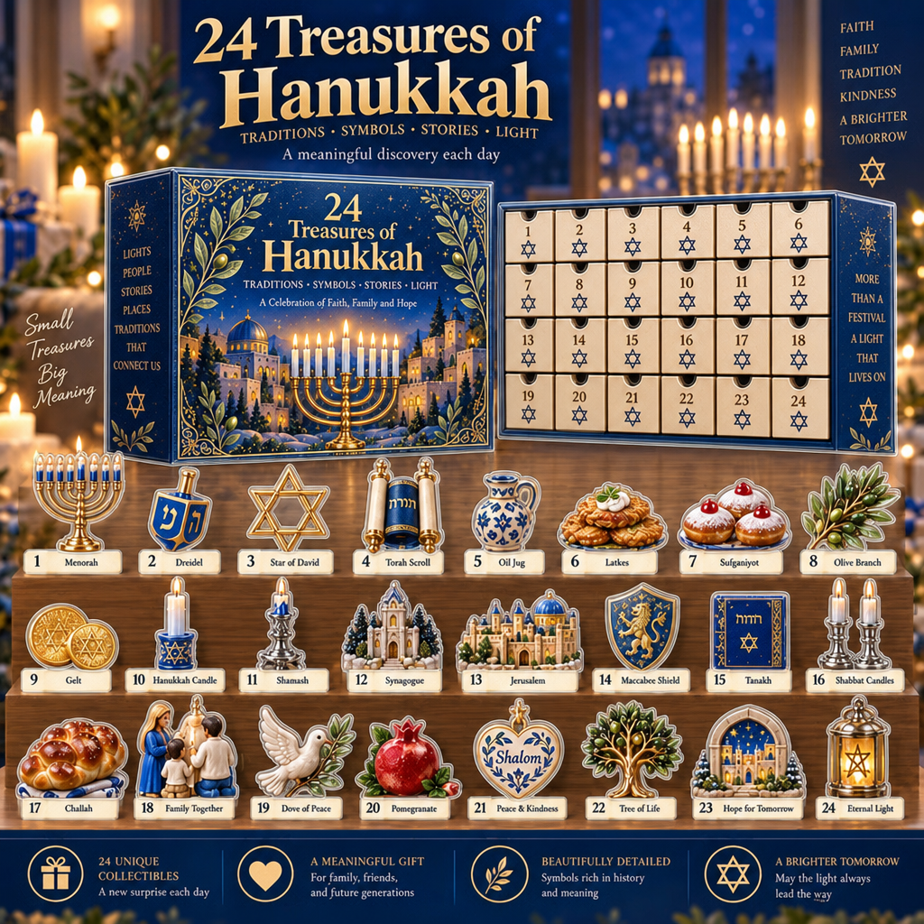 24 Treasures of Hanukkah – Traditions, Symbols & Light Countdown Calendar