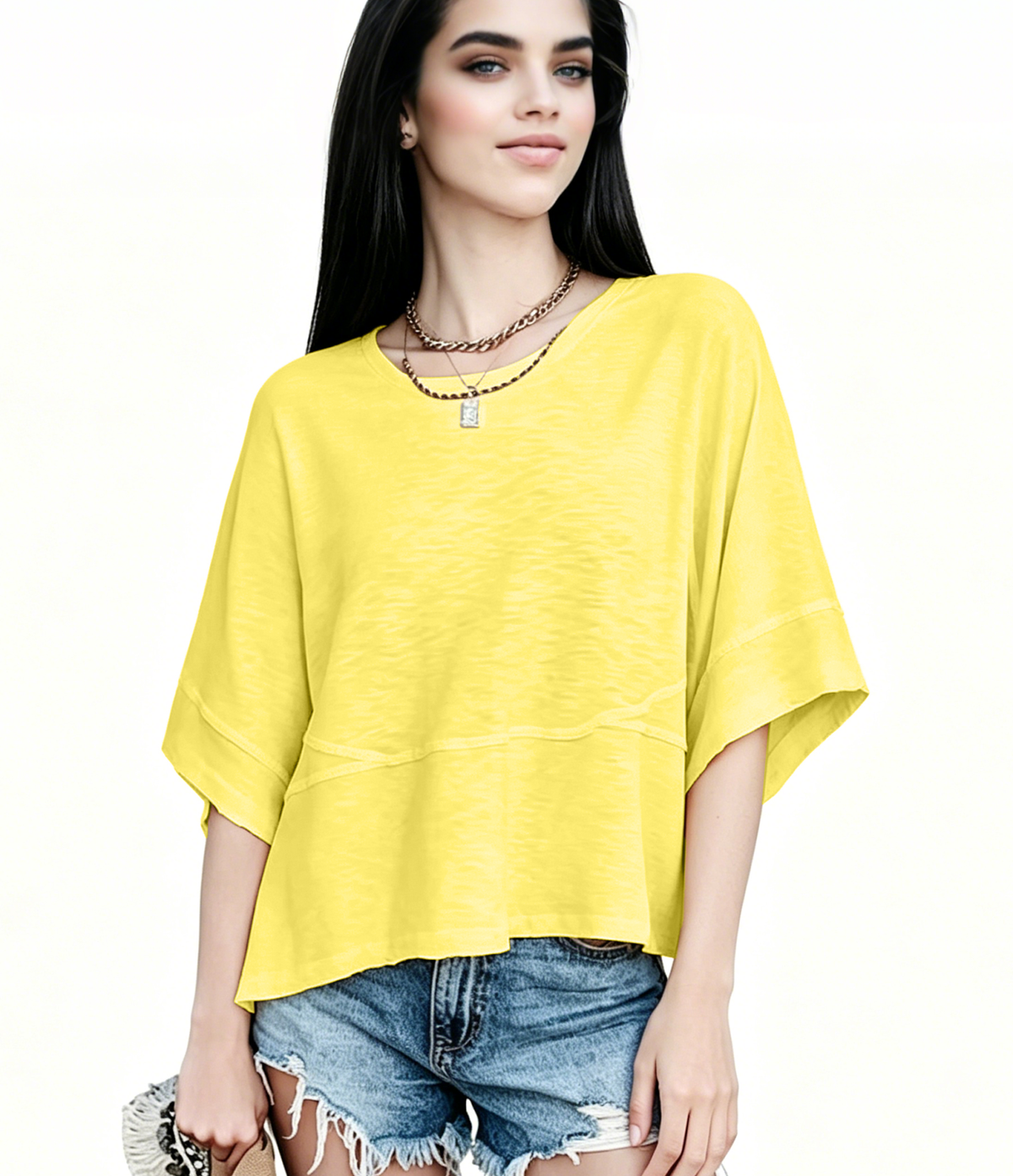 New Arrivals! ☀️ Women's Summer Casual Crewneck Batwing Top – Loose Fit, Cute & Breezy 🌸