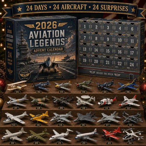 🎄💥2026 Aviation Legends 24-Day 2D Aircraft Advent Calendar – 24 Collectible Airplane Surprises for Aviation Fans
