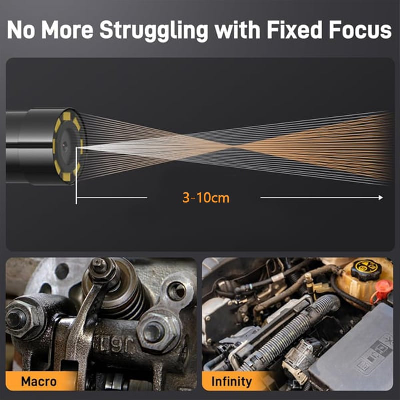 🔎 Plug-and-play endoscope camera – Compatible with Android, iPhone and iPad for direct connection