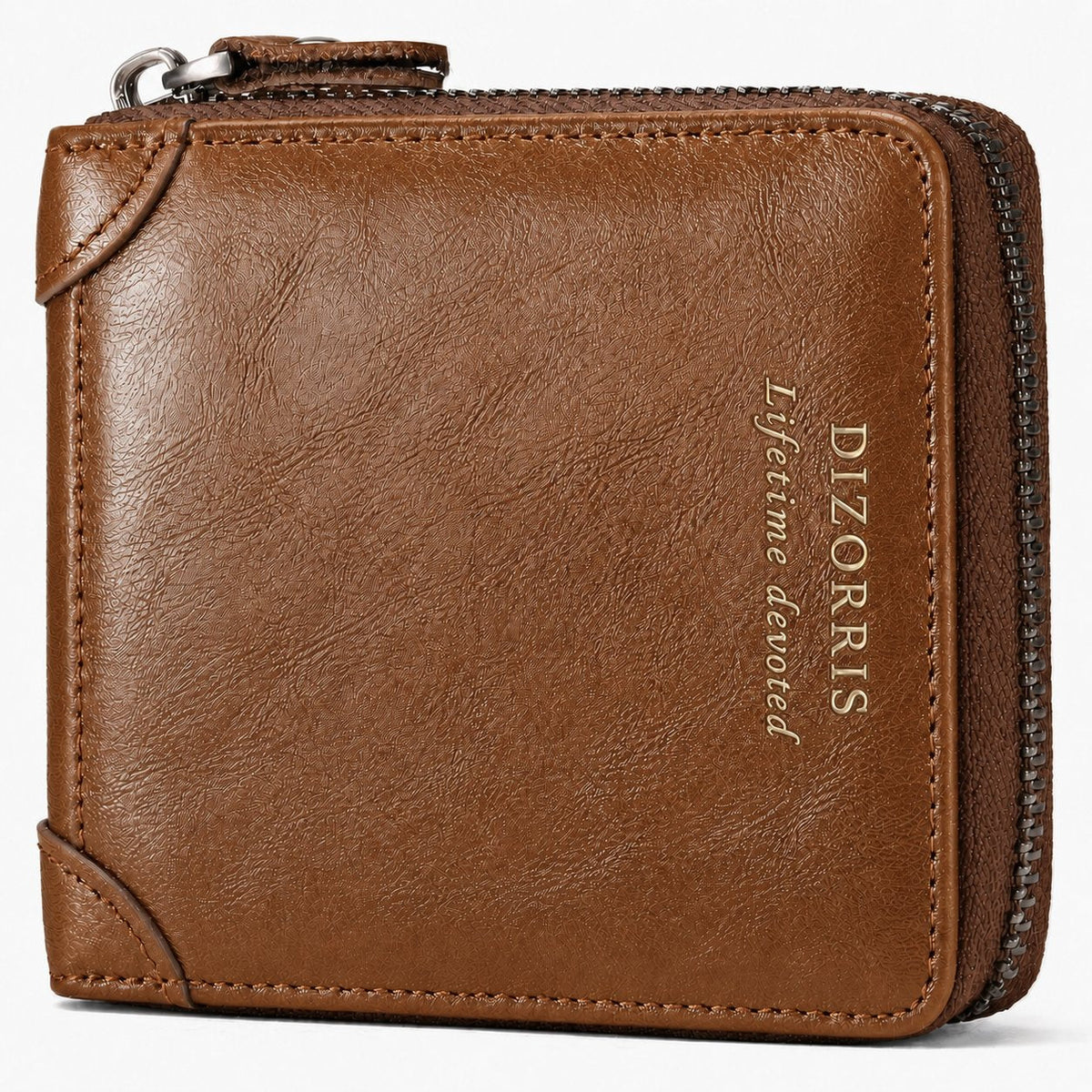 Men’s Full-Zip Calf Leather Pocket Organizer
