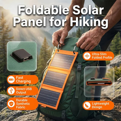 ✨Portable Solar Panel – Foldable, USB Charging🎒