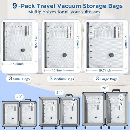 🎁Cordless Travel Vacuum Storage Compression Bag Set