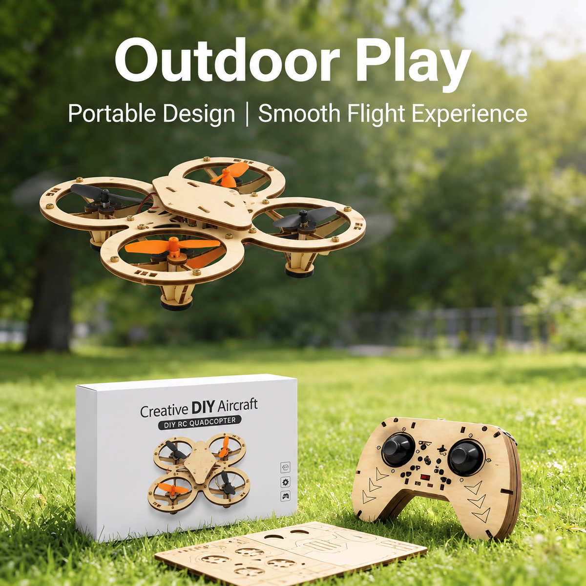 Wooden Drone DIY Assembly Kit