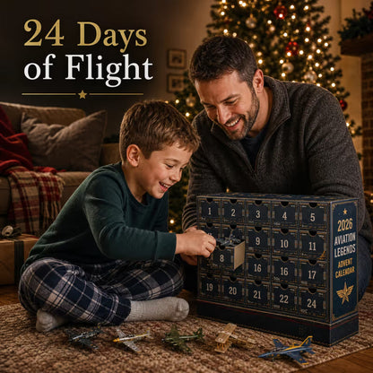 🎄💥2026 Aviation Legends 24-Day 2D Aircraft Advent Calendar – 24 Collectible Airplane Surprises for Aviation Fans